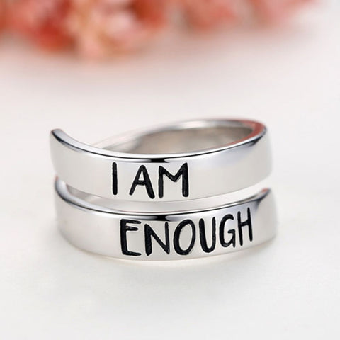 "I AM ENOUGH" RING (ADJUSTABLE)