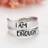 "I AM ENOUGH" RING (ADJUSTABLE)
