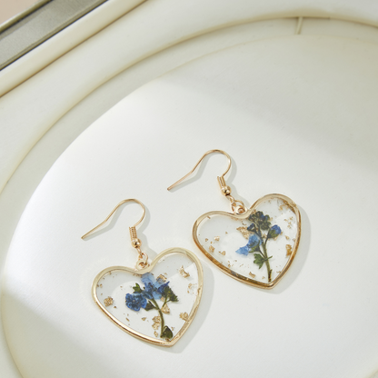 BLOSSOM HEART EARRINGS (PAIR)