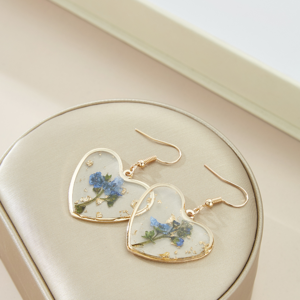 BLOSSOM HEART EARRINGS (PAIR)