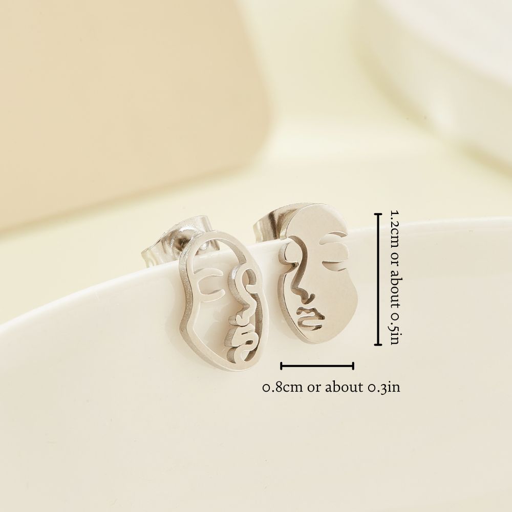 ABSTRACT FACE EARRINGS (PAIR)