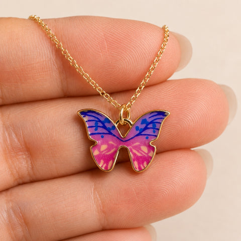 BLUE MORPHO BUTTERFLY NECKLACE