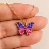 BLUE MORPHO BUTTERFLY NECKLACE