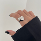 CHUNKY HEART RING (ADJUSTABLE)