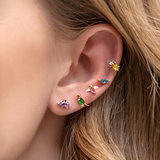 MULTICOLOR DINO EARRINGS (PAIR)