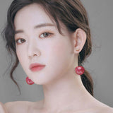 PINK CHERRY EARRINGS (PAIR)