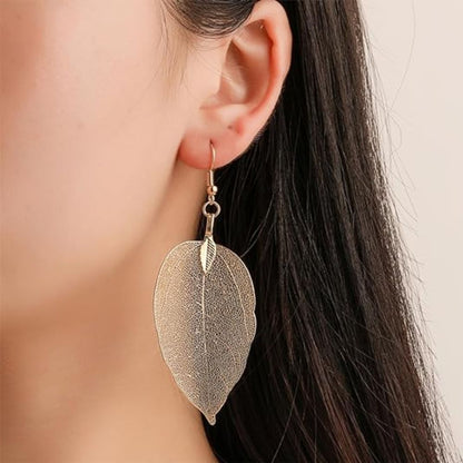 GOLD LEAF EARRINGS (PAIR)