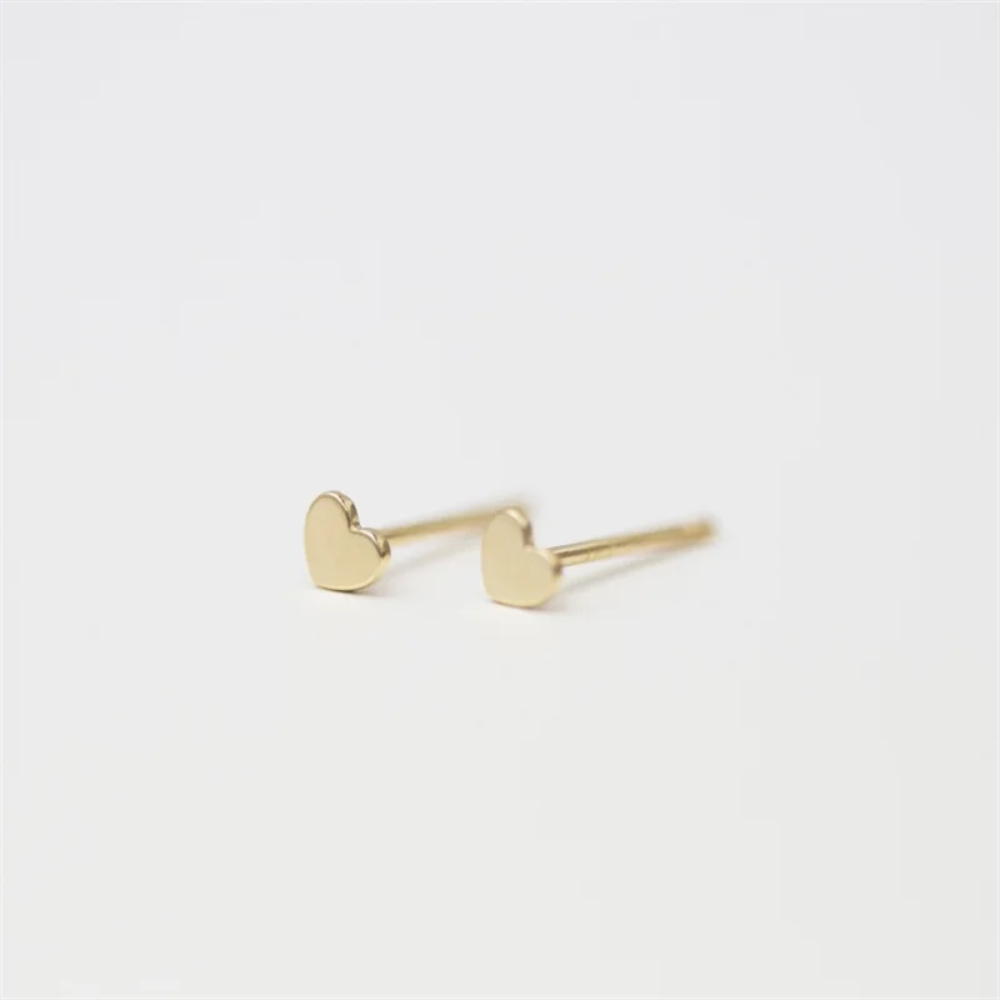 MINIMAL HEART EARRINGS (PAIR)