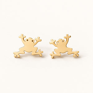 TINY FROG EARRINGS (PAIR)