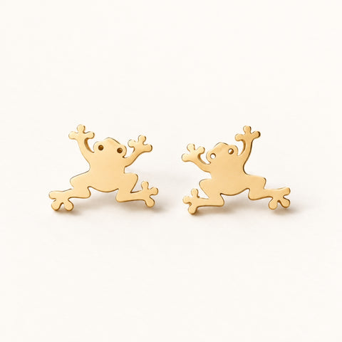 TINY FROG EARRINGS (PAIR)