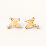 TINY FROG EARRINGS (PAIR)
