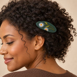 FLORAL EMBROIDERED HAIR CLIP