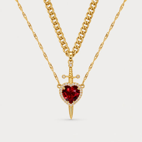 HEART & SWORD NECKLACE