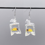 FISH IN BAG EARRINGS (PAIR)