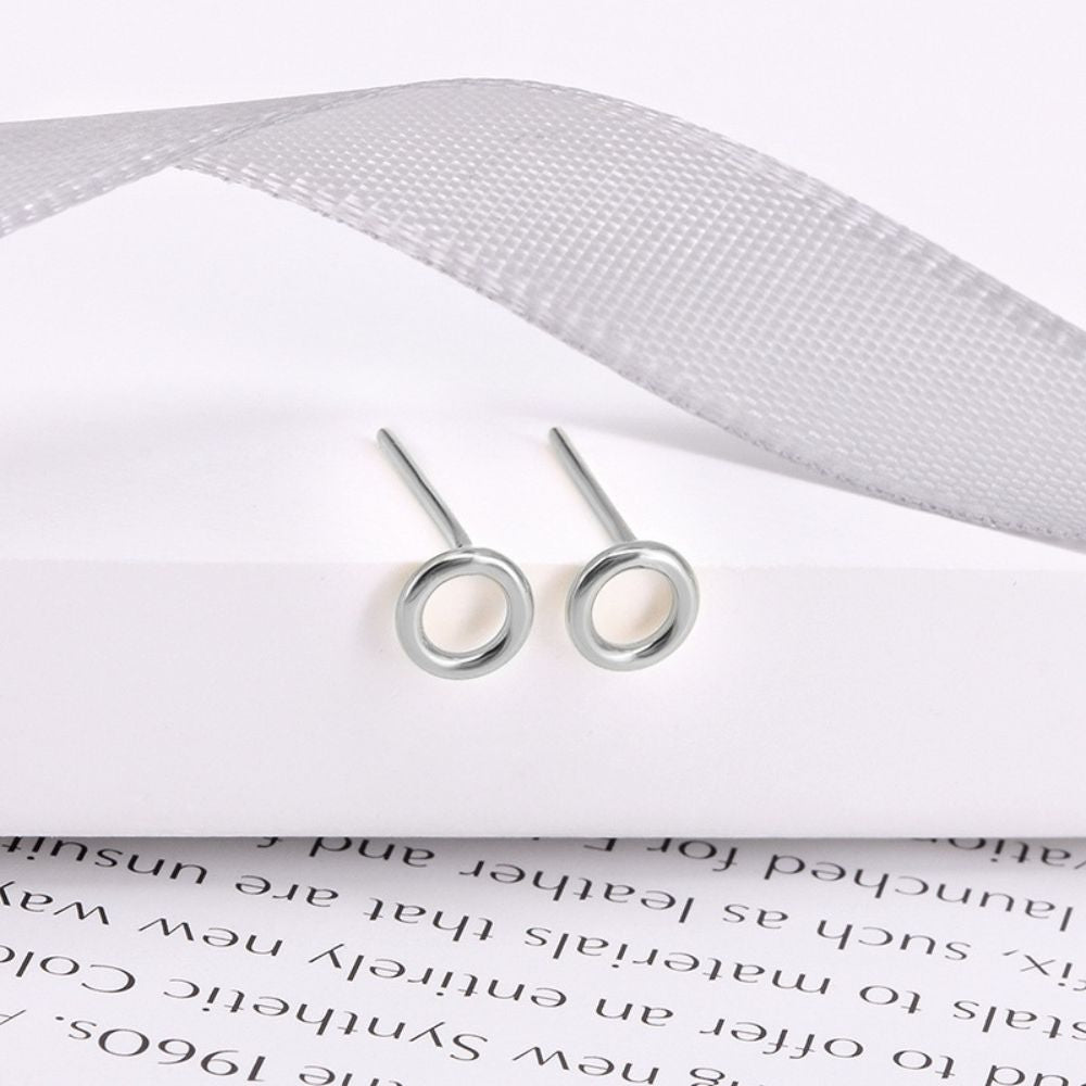 OPEN CIRCLE STUD EARRINGS (PAIR)