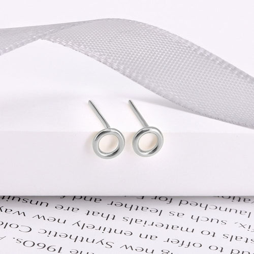 OPEN CIRCLE STUD EARRINGS (PAIR)