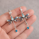 BLUE DRAGONFLY EARRINGS (PAIR)
