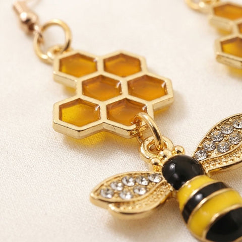 HONEYCOMB EARRINGS (PAIR)