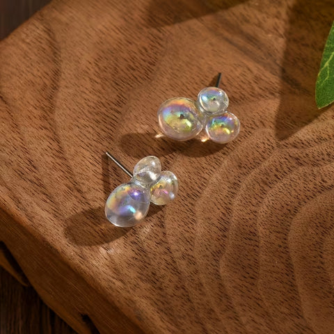 RAINBOW BUBBLE STUDS (PAIR)