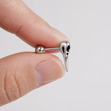 BIRD SKULL EARRINGS (PAIR)