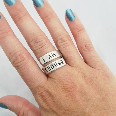 "I AM ENOUGH" RING (ADJUSTABLE)