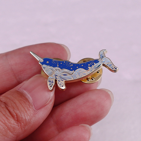 STARRY WHALE ENAMEL PIN