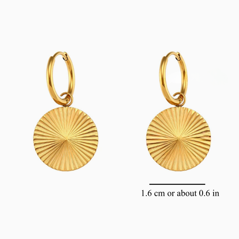 SUN DROP HOOP EARRINGS (PAIR)