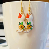CHARMING CAT EARRINGS (PAIR)