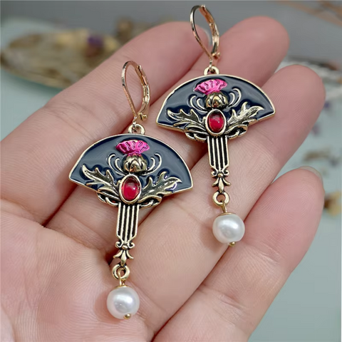 RENAISSANCE FLOWER EARRINGS (PAIR)