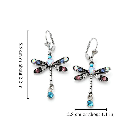 BLUE DRAGONFLY EARRINGS (PAIR)