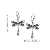 BLUE DRAGONFLY EARRINGS (PAIR)