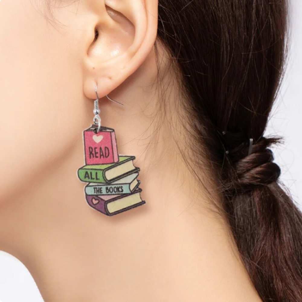 LITERARY BOOKS EARRINGS (PAIR)