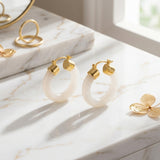 LARGE JADE HOOPS (PAIR)