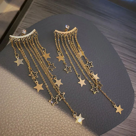 STAR TASSEL EARRINGS (PAIR)