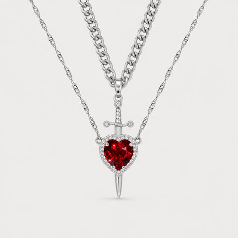 HEART & SWORD NECKLACE