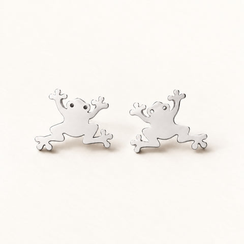 TINY FROG EARRINGS (PAIR)
