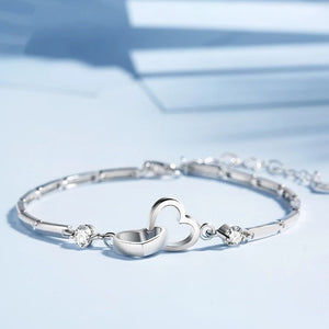 CLAMPED HEART BRACELET (ADJUSTABLE)