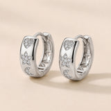 FLOWER HUGGIE HOOPS (PAIR)