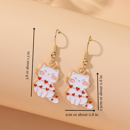 LOVE CAT EARRINGS (PAIR)