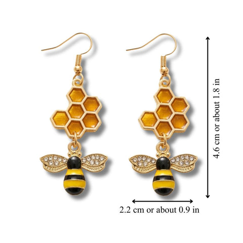 HONEYCOMB EARRINGS (PAIR)
