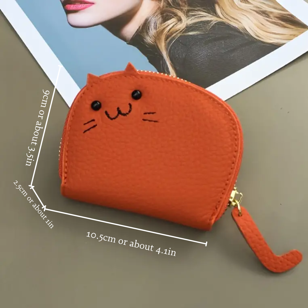 LEATHER FELINE WALLET