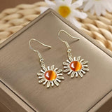 PLATED SUN EARRINGS (PAIR)