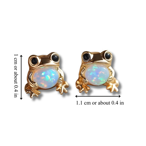 FROG OPAL EARRINGS (PAIR)
