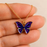 BLUE MORPHO BUTTERFLY NECKLACE