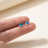 BLUE WHALE STUDS (PAIR)