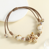CERAMIC BEADED STAR BRACELET (ADJUSTABLE)