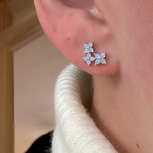 TINY HYDRANGEA EARRINGS (PAIR)