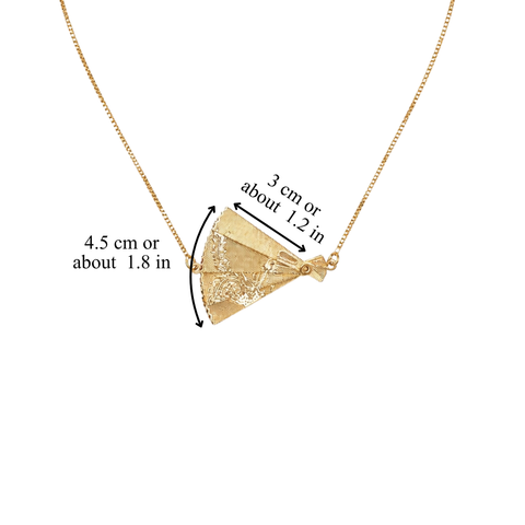 CHINESE FAN NECKLACE (ADJUSTABLE)