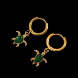 TURTLE HUGGIE EARRINGS (PAIR)