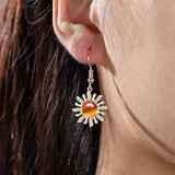 PLATED SUN EARRINGS (PAIR)